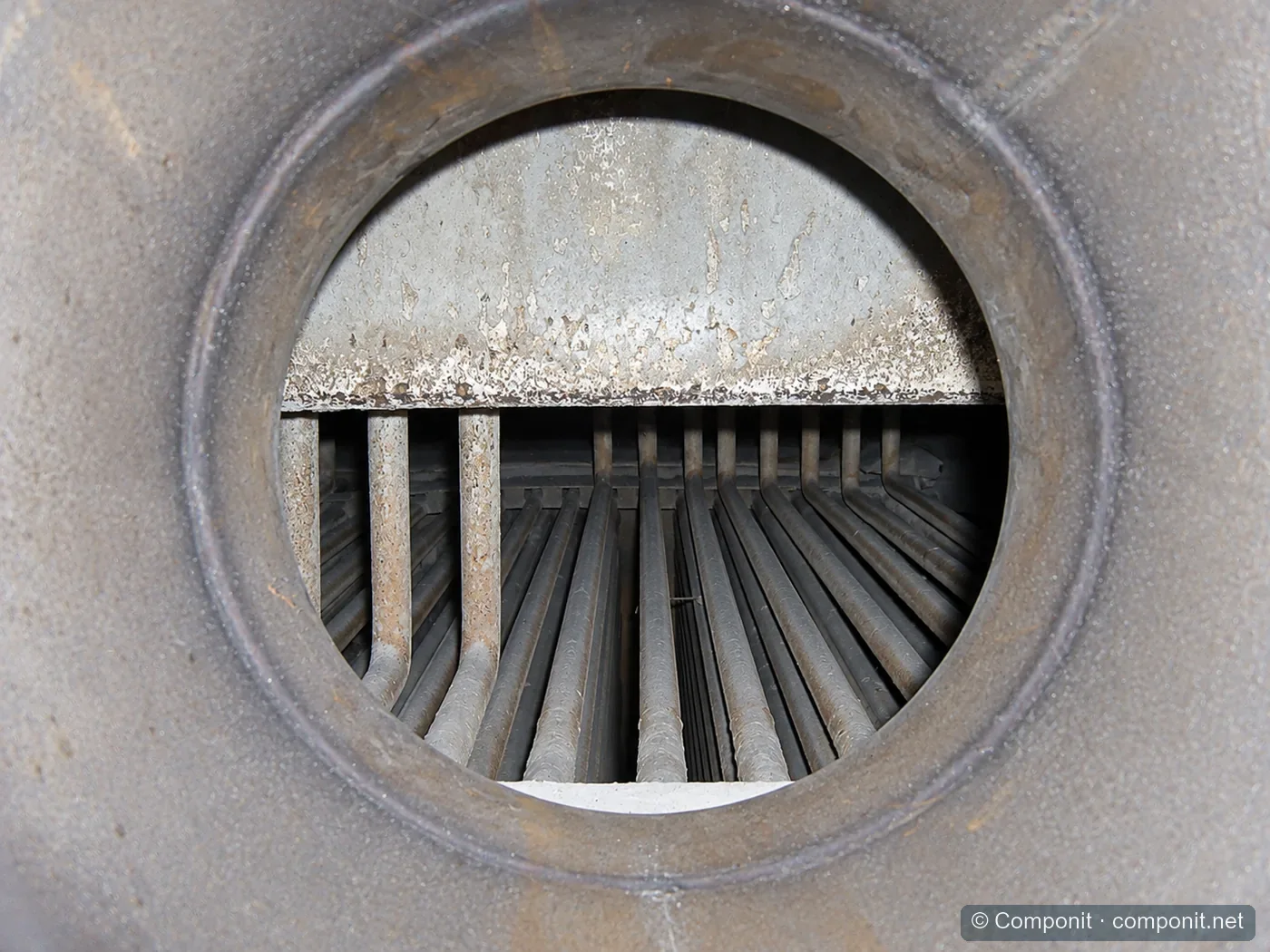 Economizer tube bundle after cleaning